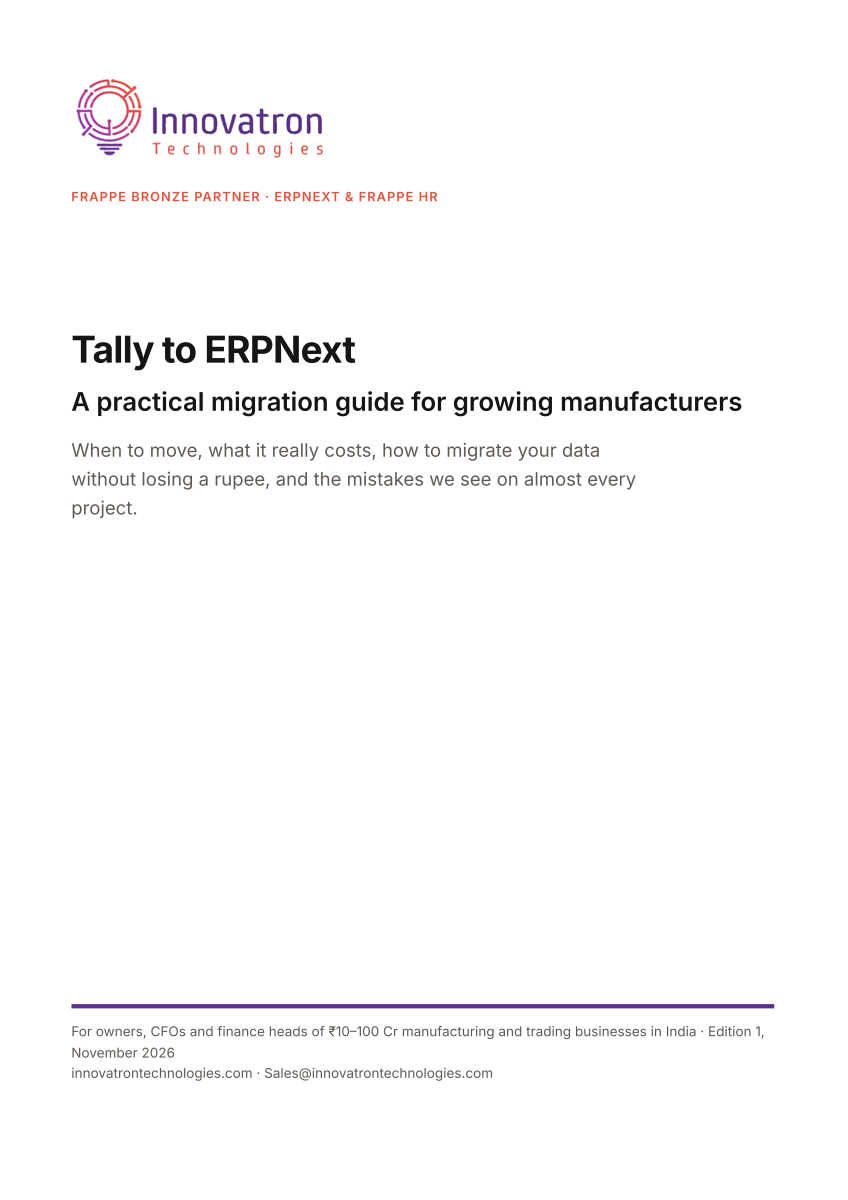 Tally to ERPNext migration guide — cover