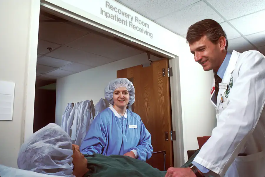 Doctor in consultation with a patient at a clinic